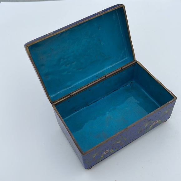 Vintage Chinese cigarette cloisonné box metal - Picture 4 of 16